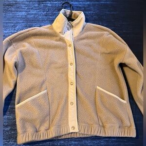 Abercrombie & Fitch Women's
Fleece Sherpa Snap Button Jacket Dusty Pink (L)